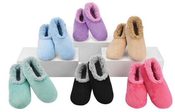 Snoozies Slippers Super Soft Plush Slippers Blue