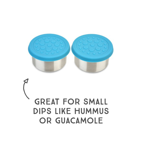 LunchBots - Dips Container, Set of 2, 2.5 oz, Aqua
