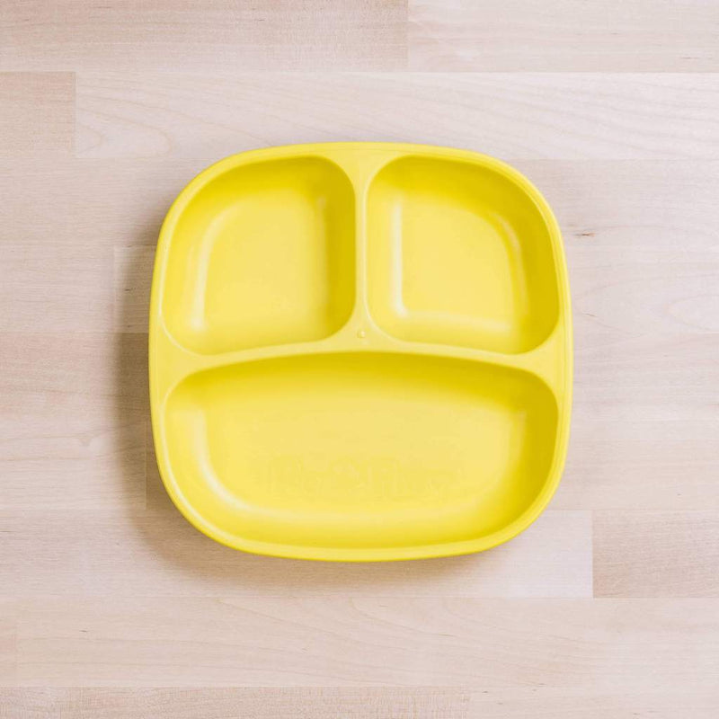 Re-Play Recycled Dinnerware Divided Plate Yellow Divided Plate
