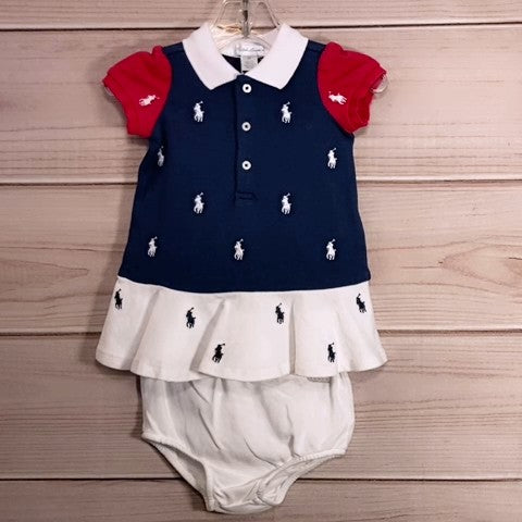 Ralph Lauren Girls Dress Baby: 00-06m