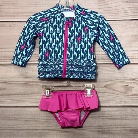 Swim Zip Girls Rashguard Baby: 00-06m
