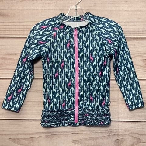 Swim Zip Girls Rashguard Size: 05