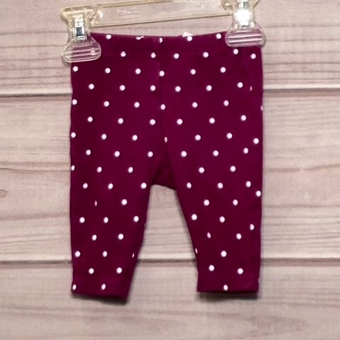 Carters Girls Leggings Baby: 00-06m