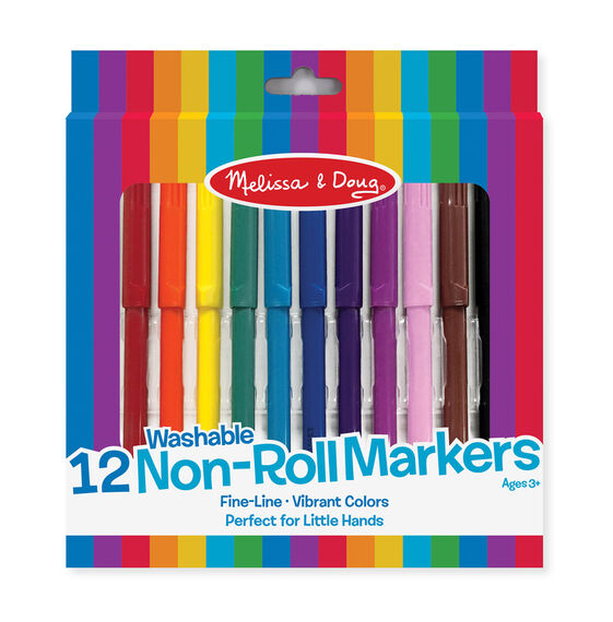 Melissa and Doug Non Roll Markers Set of 12 - Childish Things Consignment Boutique