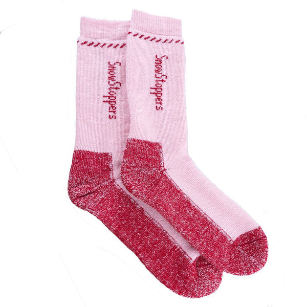 Snow Stoppers Alpaca Wool Socks Pink/Red