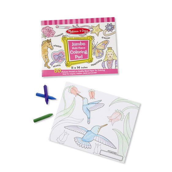 Melissa and Doug - Jumbo Coloring Pad--Pink 11" X 14"