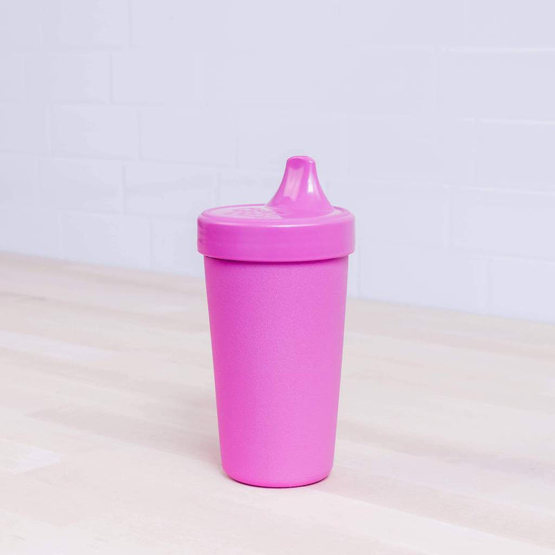 Re-Play Recycled Dinnerware No Spill Sippy Cup Pink 10 oz No Spill Sippy Cup