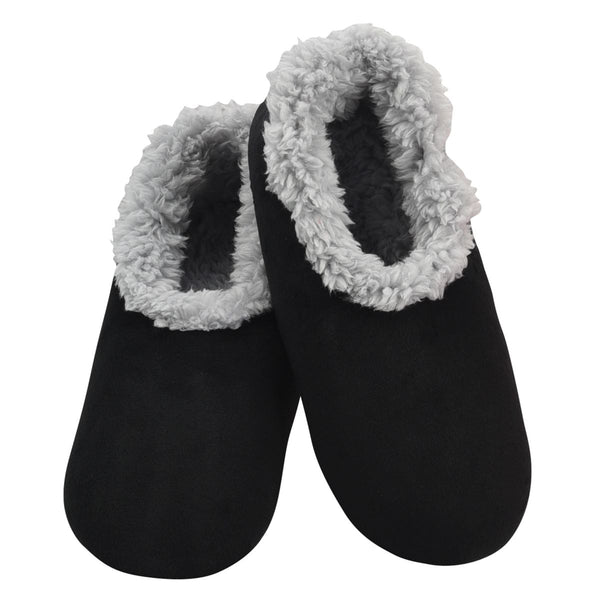 Snoozies Slippers Women's Super Soft Plush Slippers Black