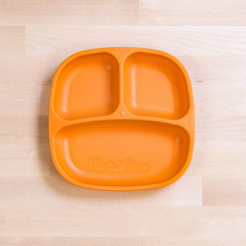 Re-Play Recycled Dinnerware Divided Plate Orange Divided Plate