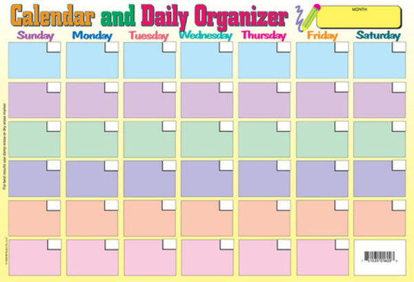 Painless Learning Placemat Calendar/Chores Placemat