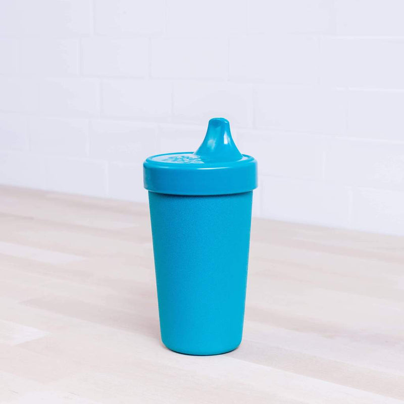 Re-Play Recycled Dinnerware No Spill Sippy Cup Teal 10 oz No Spill Sippy Cup