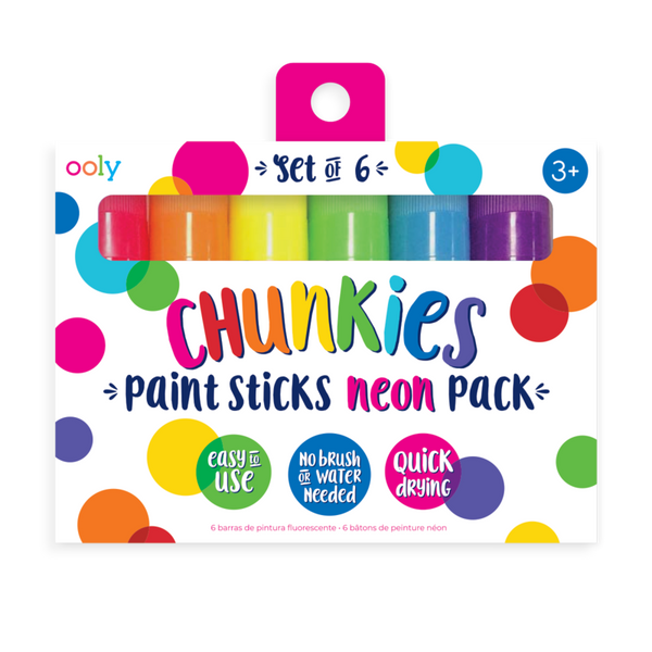 Ooly Chunkie Paint Sticks Neon--Set of 6