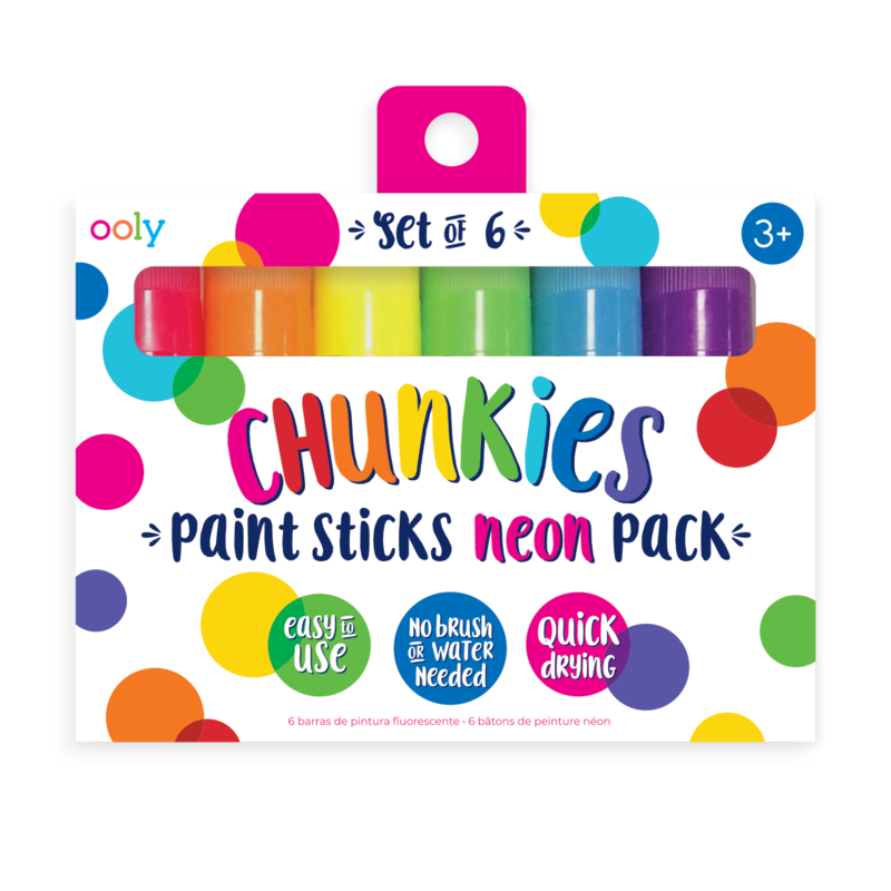 Ooly Chunkie Paint Sticks Neon--Set of 6