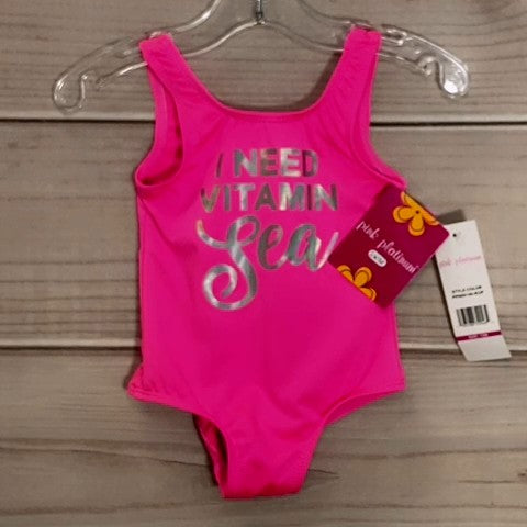 Pink Platinum Girls Swimsuit Baby: 12-18m