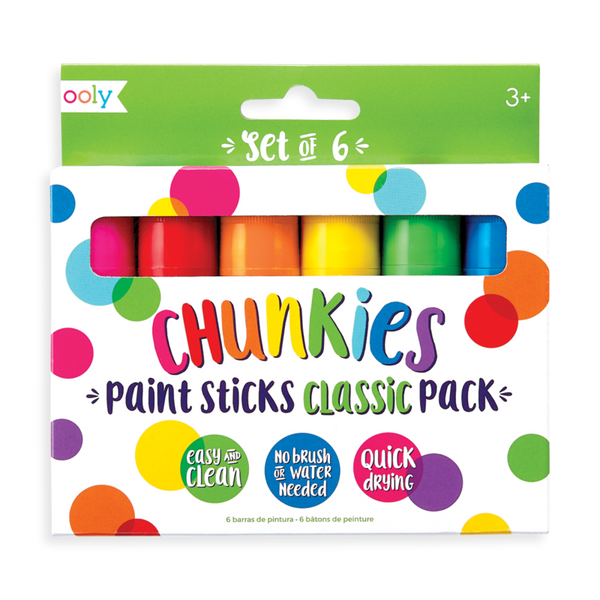 Ooly Chunkie Paint Sticks Classic--Set of 6