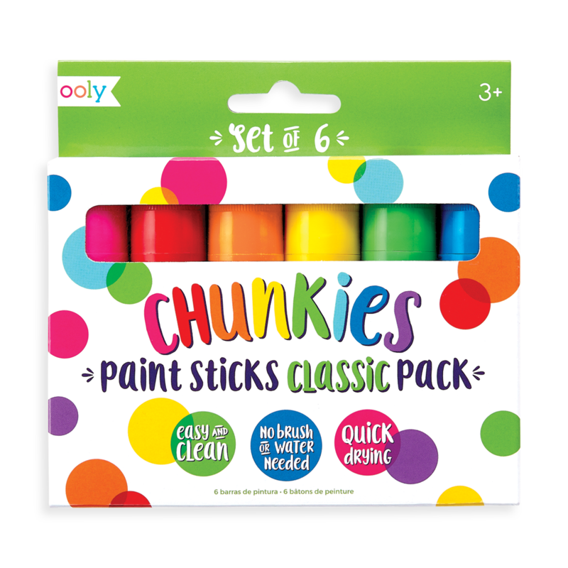Ooly Chunkie Paint Sticks Classic--Set of 6