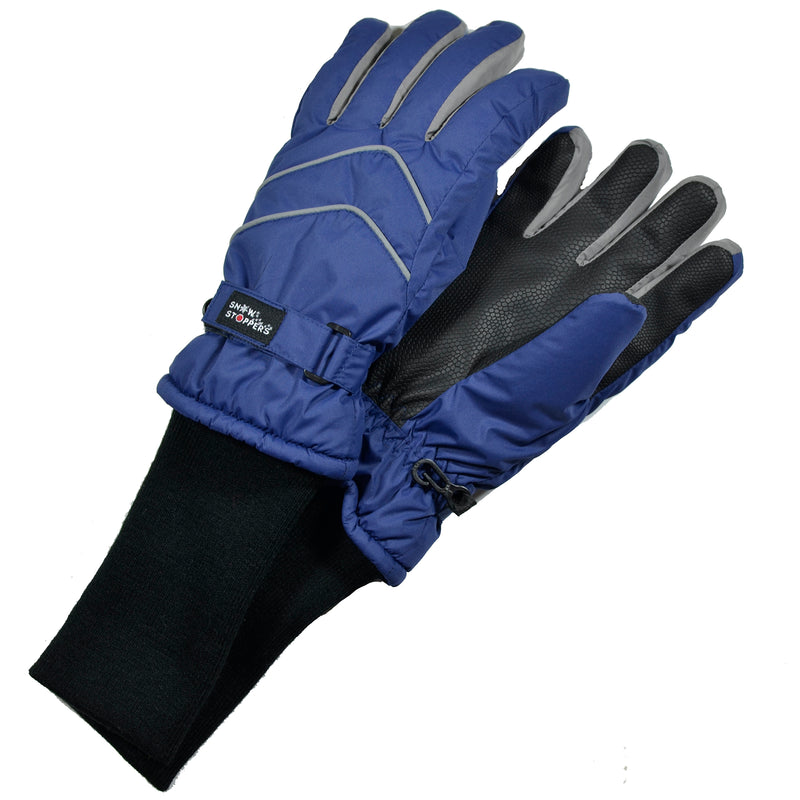 Snow Stoppers Gloves Ski and Snowboard Gloves w/long cuff Navy
