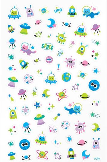 Ooly Itsy Bitsy Stickers --Space Buddies