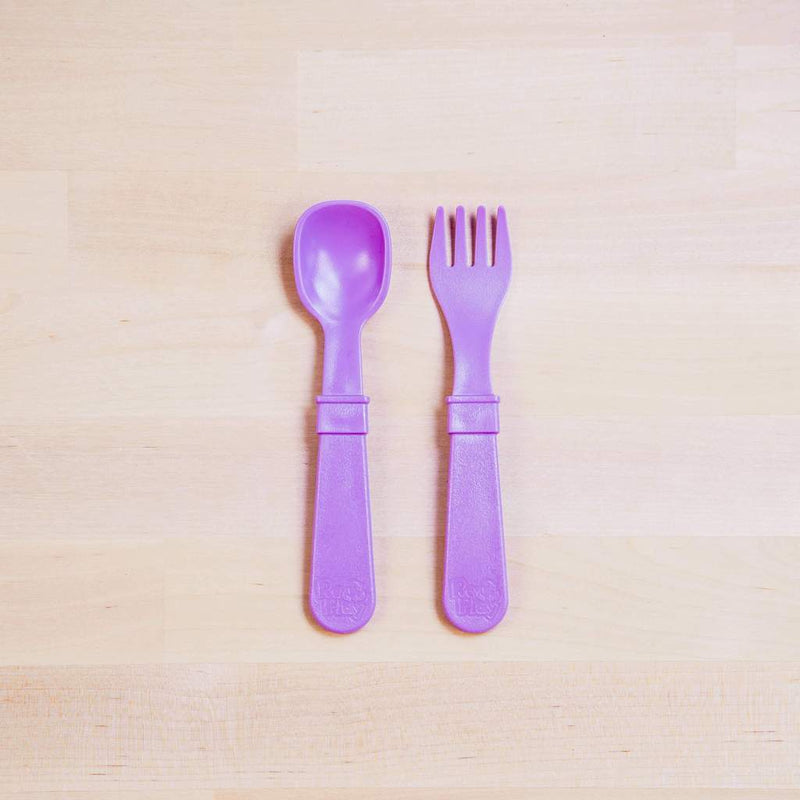 Re-Play Recycled Dinnerware Utensil Pair Lilac Set of Utensils