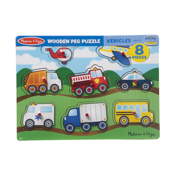 Melissa and Doug - Vehicles Peg Puzzle