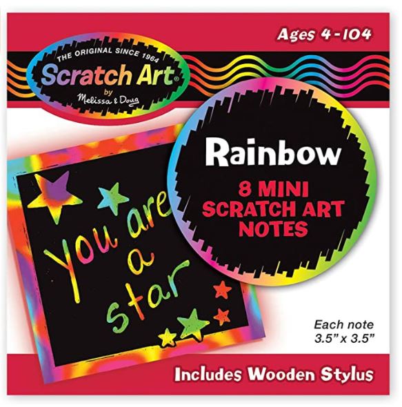 Melissa and Doug Rainbow Mini Scratch Art Notes - Childish Things Consignment Boutique