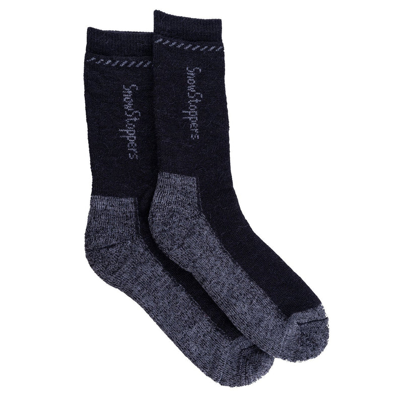 Snow Stoppers Alpaca Wool Socks Black/Gray