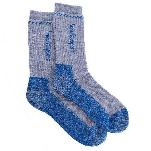 Snow Stoppers Alpaca Wool Socks Blue/Gray