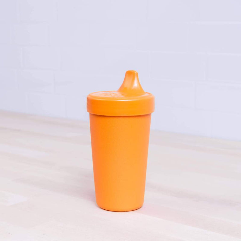 Re-Play Recycled Dinnerware No Spill Sippy Cup Orange 10 oz No Spill Sippy Cup
