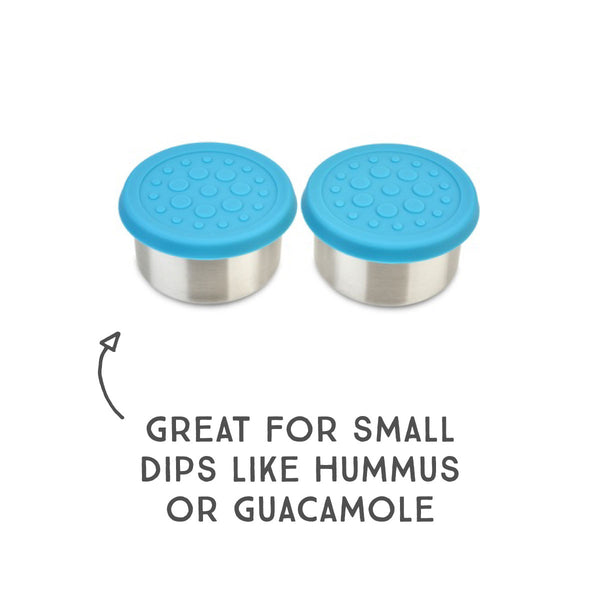 Bentology LunchBots Dips Container, Set of 2,  2.5 oz Aqua