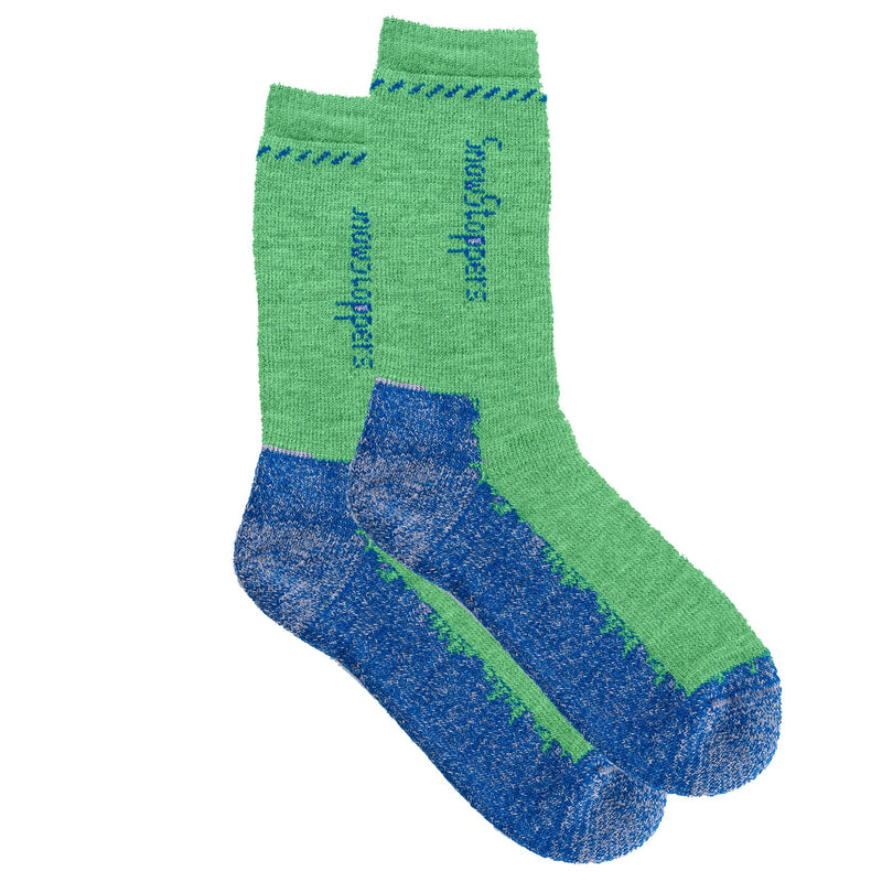 Snow Stoppers Alpaca Wool Socks Green/Blue