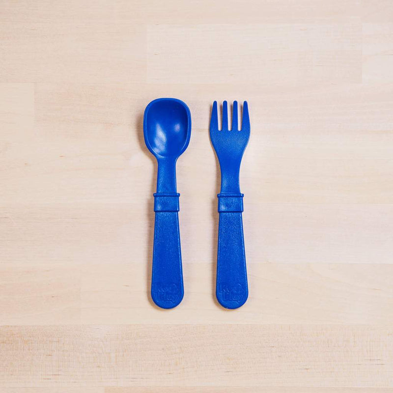 Re-Play Recycled Dinnerware Utensil Pair Navy Set of Utensils