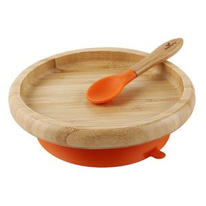 Avanchy - Bamboo Classic Plate with Spoon Orange