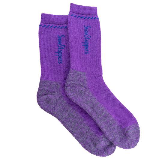 Snow Stoppers Alpaca Wool Socks Purple/Gray