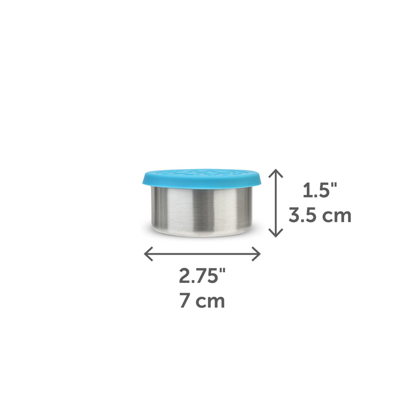Bentology LunchBots Dips Container, Set of 2,  2.5 oz Aqua