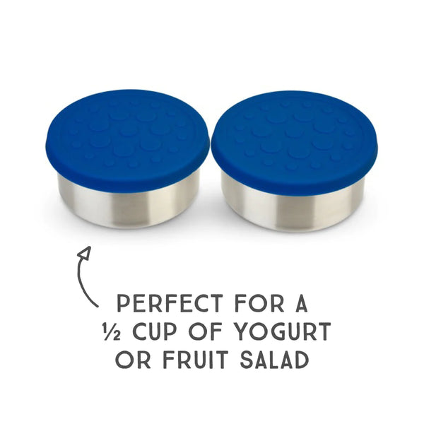 LunchBots - Dips Container, Set of 2, 4.5 oz each Blue