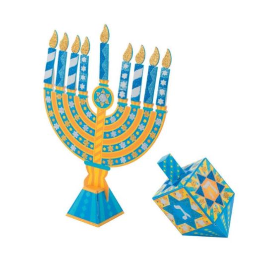 Mess Free Glitter Menorah & Dreidel - Childish Things Consignment Boutique