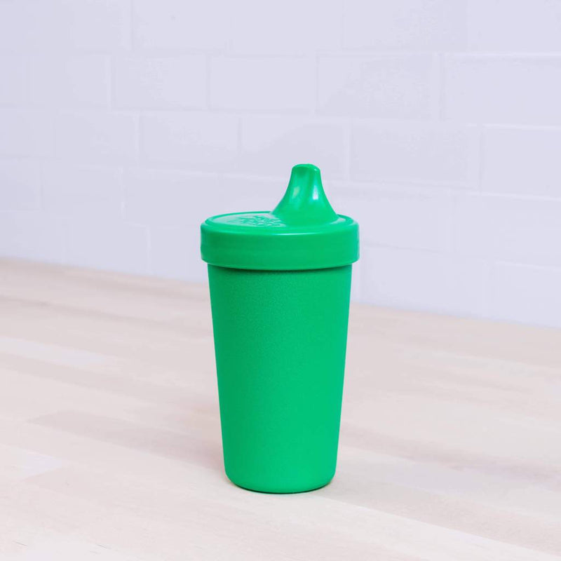 Re-Play Recycled Dinnerware No Spill Sippy Cup Kelly Green 10 oz No Spill Sippy Cup