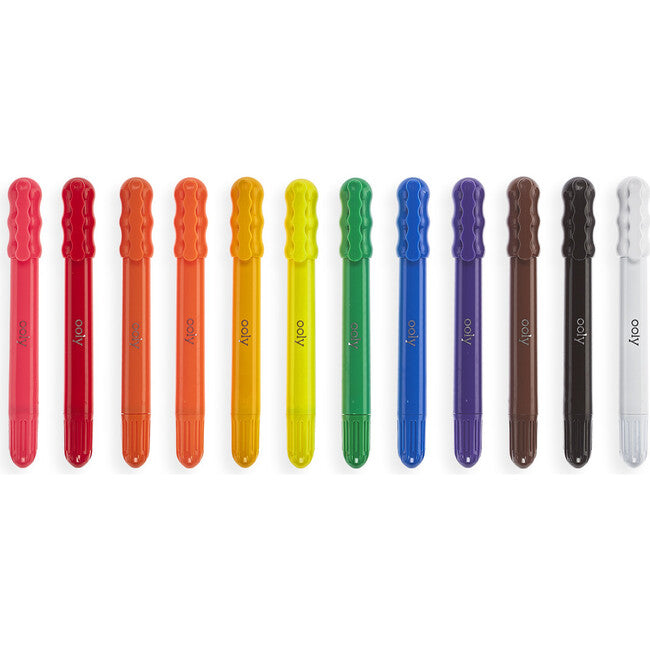 Ooly Gel Crayons --Rainy Dayz Gel Crayons--Set of 12