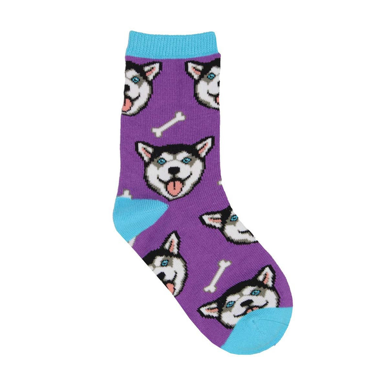 SockSmith Socks Happy Husky Purple