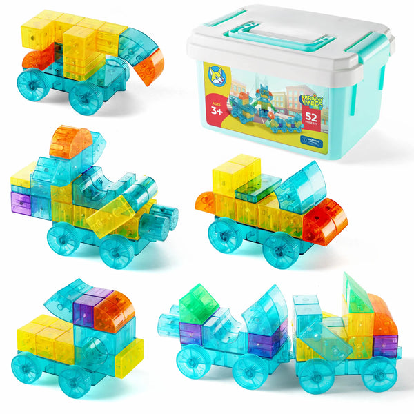 Play Brainy - 52 piece Magnetic Cube Building Set--Play Brainy