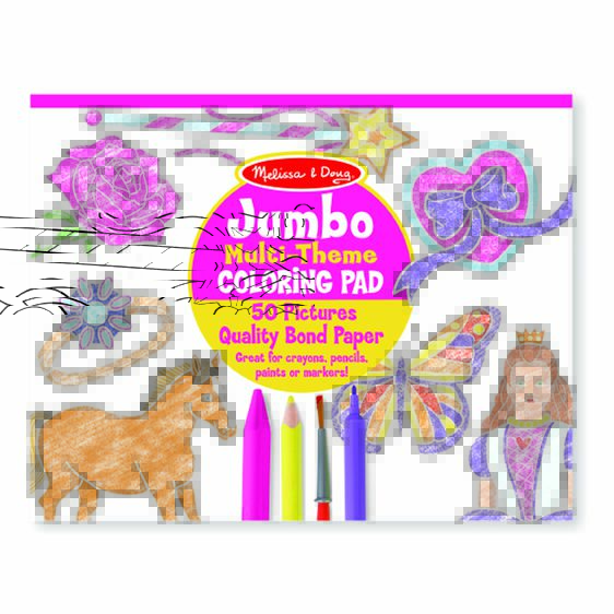 Melissa and Doug - Jumbo Coloring Pad--Pink 11" X 14"