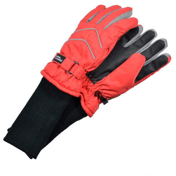 Snow Stoppers Gloves Ski and Snowboard Gloves w/long cuff Red