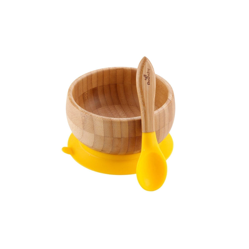 Avanchy - Bamboo Baby Bowl with Spoon Yellow