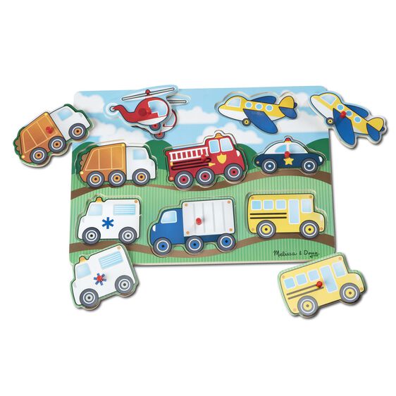 Melissa and Doug - Vehicles Peg Puzzle