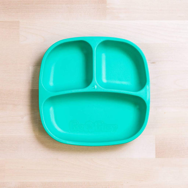 Re-Play Recycled Dinnerware Divided Plate Aqua Divided Plate