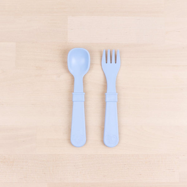 Re-Play Recycled Dinnerware Utensil Pair Ice Blue Set of Utensils