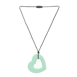 Chewbeads Juniorbeads Heart Pendant Necklace Mint - Childish Things Consignment Boutique